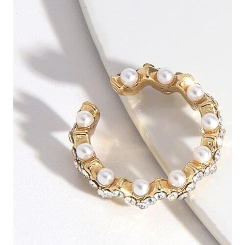 Pearl Earring Cuff Ear Bone Clips Ear Clips Womens Earrings without Piercing Jewelry