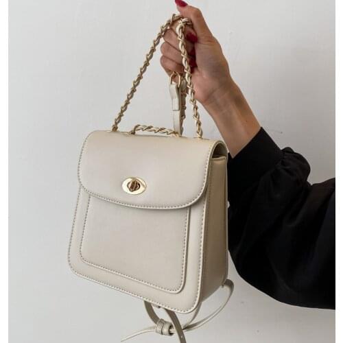 Womens Backpack Retro PU Bag Fashion Versatile Korean Multi Color One Shoulder Backpack Big Handbag Women Sac Pour Femme