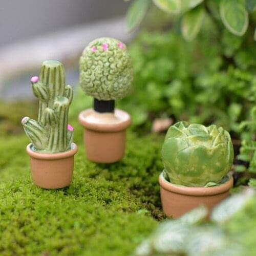 1 Pcs Cute Mini Flower Trees Miniature Plants Garden Decor Fairy Home Houses Decoration Crafts DIY Accessories