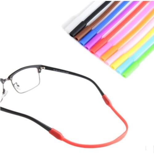 1 PC Adjustable Color Elastic Silicone Eyeglasses Straps Sunglasses Chain Sports Anti-Slip String Glasses Ropes Band Cord Holder
