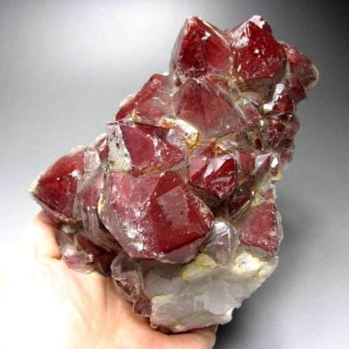 1843g Rare Red QUARTZ Cluster Natural Hematite - crystals and stones healing Mineral specimen Home Decor feng shui decoration