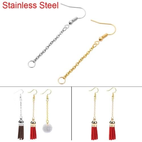 20pcs/lot Hypoallergenic Stainless Steel Earring Hooks Clasps For Earrings Charm Pendants Craft Diy Jewelry Making Accessories