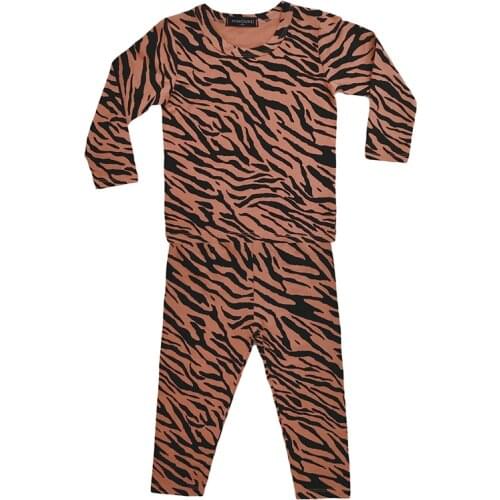 2021 Spring Autumn Newborn Tracksuit Leopard Pattern Long Sleeve Tops + Pants Set 1-5 Year Baby Girl Boys Home Clothes