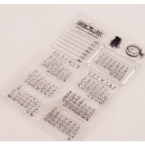 3pcs/lot 10x15cm Calendar Shape TPR Clear Stamps For DIY Scrapbooking Xmas Decoration enfeite de natal