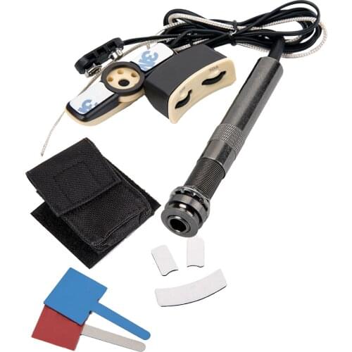 Acoustic Guitar Sound Hole Pickup Piezo End Pin Cable Plug Kit for Guitar Player