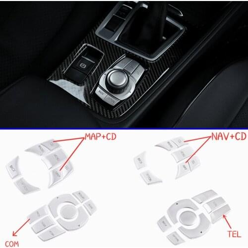 For BMW (NAV+CD/MPA+CD/COM/TEL Button) Car Multimedia Button Cover Knob Frame Decoration Trim