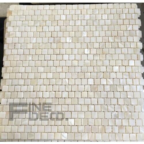 White color 100% natural Chinese freshwater shell mother of pearl mosaic tile for bathroom decoration