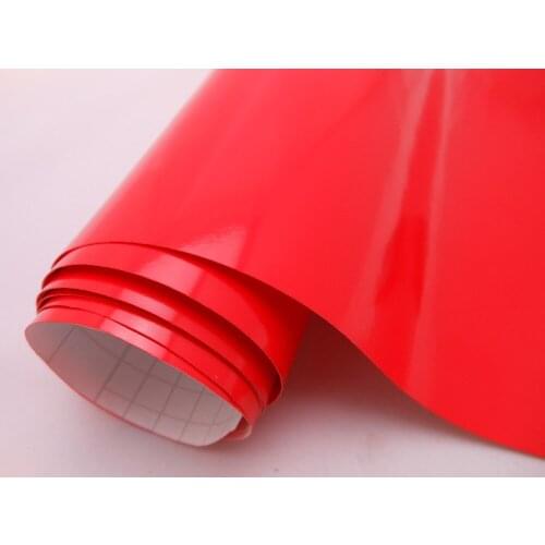 2m 3m 5m Bright Black Glossy Red Vinyl Car Decal Wrap Sticker Black Gloss Film Wrap Retail For HOOD Roof Motorcycle Scooter