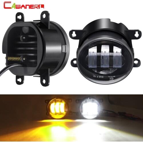 Cawanerl 30W 6000LM LED Fog Light Car Front Fog Lamp DRL White Amper For Land Rover Range Rover Discovery Freelander