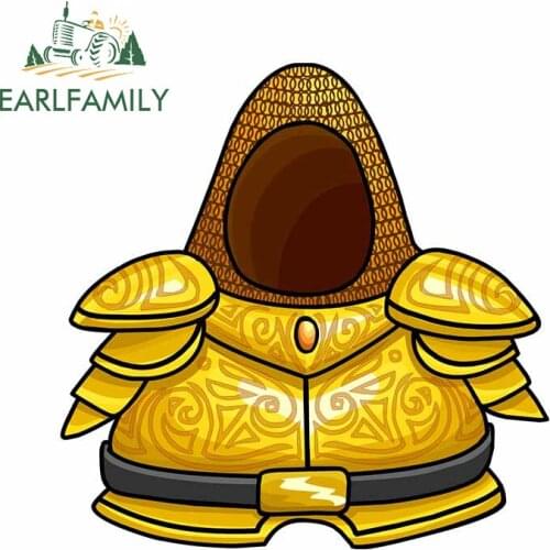 EARLFAMILY 13cm x 12.9cm for Golden Knights Armor Vinyl Car Stickers Waterproof Scratch-proof Window Decal Custom Printing Decor