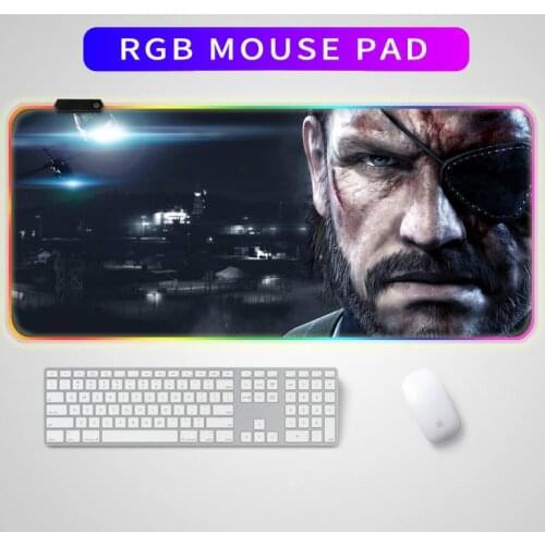 Metal gear solid Game Pad For Pc 14 Colour Large Mouse Mat RGB Keyboard Table Mat Gaming Laptop Office Mat For Badroom