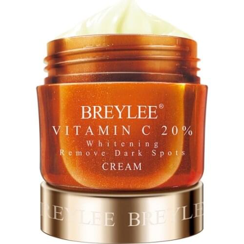 Face Cream Vitamin C 20% Whitening Remove Dark Spots Facial Cream Repair Fade Freckls Melanin Remover Brighten Skin 40g