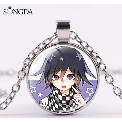 Cool Game Danganronpa V3 Killing Harmony Necklace Oma Kokichi Cartoon Figure Pendant Necklace Boy Girls Graduation Gifts