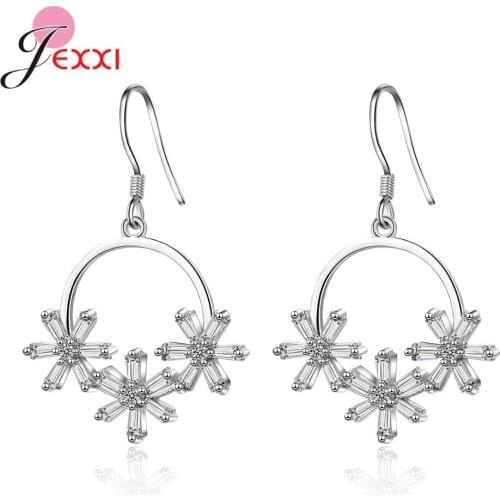 Cool Statement Disk Flower Fish Ball Star Pendant Earrings for Women Girls Gifts S925 Sterling Silver Handmade Jewellery