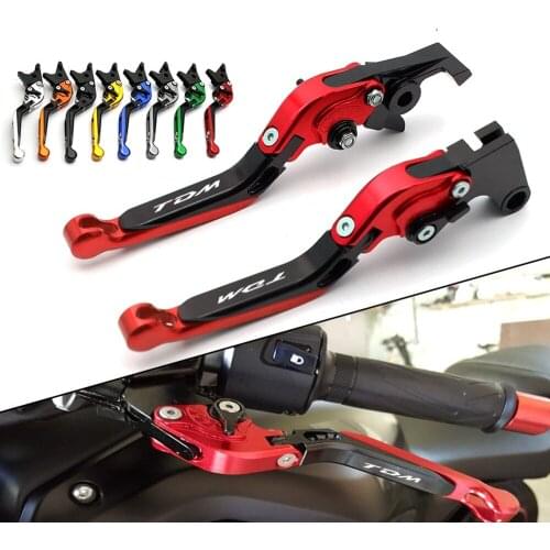 Laser Logo Folding Extendable Adjustable Motorcycle Brakes Clutch Levers For YAMAHA TDM900 2012-2014 TDM 900 900A 2006-2010