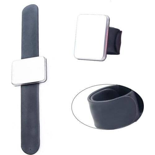 Hot Sell Adjustable Magnetic Bobby Pin Bracelet Self Adhesive Wrist Band Magnetic Plate For Salon Hairstyling Clip Clamp Holder