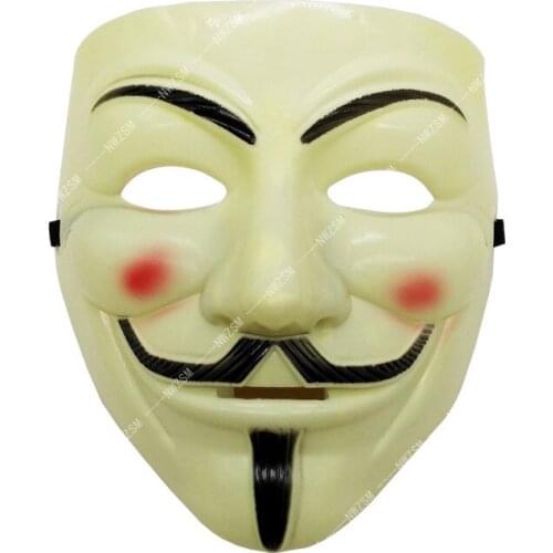 Movie Cosplay V for Vendetta Hacker Mask Anonymous Guy Fawkes Halloween Christmas Party Gift for Adult Kids Film Theme Mask