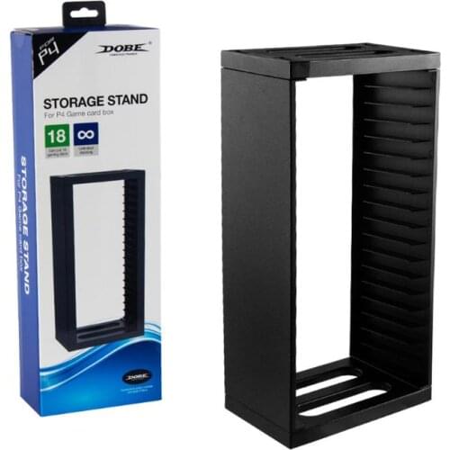Multifunctional Disk Storage Tower Games Discs Holder Vertical Stand 18 Game Disks Organizer for PS4 Pro Slim for Xbox One