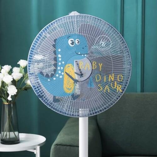 Cartoon Electric Fan Dust Cover Mesh Fan Kids Finger Safety Protector Net Cover Round Stand Fan Finger Guard Dustproof