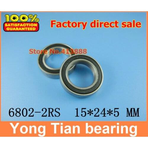 NBZH sale price SUS440C stainless steel bearings (Rubber seal cover) S6802-2RS 15*24*5 mm ABEC-1 Z2