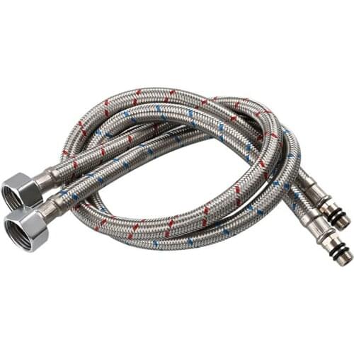 Stainless steel hot and cold tap into the water pipe kitchen basin tap metal braided tube tip tube