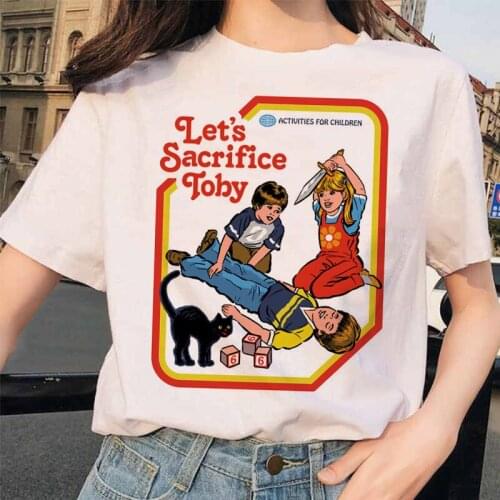 2021 New Women T-shirts Satan Demon Grim Reaper Satanism Hellprint oversized T Shirt Horror Streetwear Top Short Sleeve Clothes