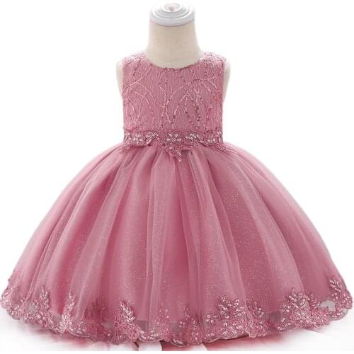 Baby Girls Dresses Party and Wedding Dress 2019 Summer Infant 1 Year Birthday Dress Christening Dress For Baby Girls Clothes