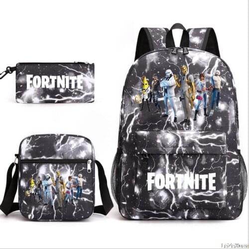 Fortnite Backpack USB Charging Large Capacity School Bag Waterproof Casual Backpacks Chain Unisex Fortnite Mochilas