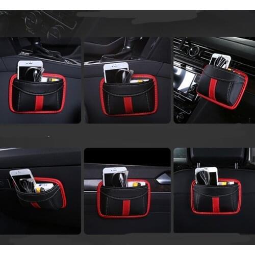 Universal car adhesive PU leather storage box for Mitsubishi ASX/Outlander/Lancer Evolution/Pajero/Eclipse/Grandis