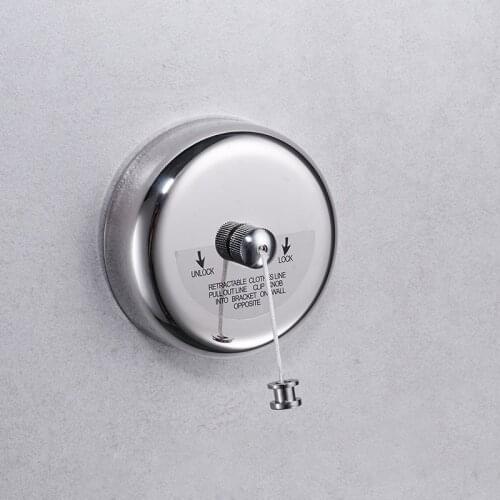 Bathroom Shelves Stainless Steel Clothesline Hotel Style Clothes Drying Line Single Line Nice Quality DG04