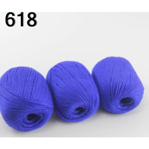 High quality 100% pure cashmere luxury warm and soft hand-knitting yarn Royal Blue 233-618