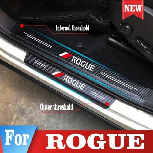 Car Door Threshold Guard Car Door Sill Scuff Plate Pedal Cover Stickers For NISSan Rogue Auto Styling Accessories