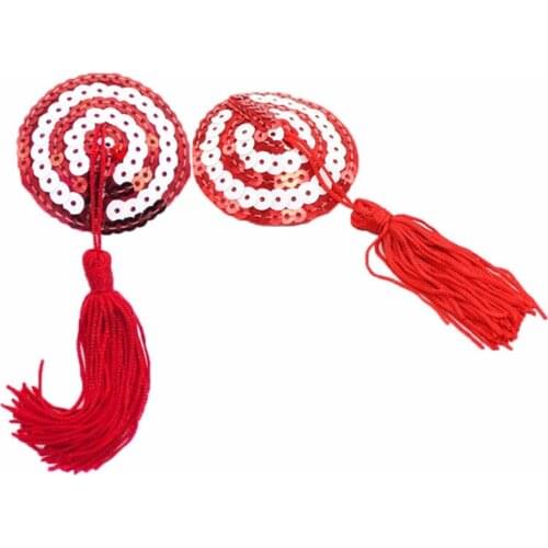 Women Reusable Nipple Cover Self Adhesive Breast Petals Sequin Pasties Tassel Stickers Fetish Tepel Cover Bra Accessories