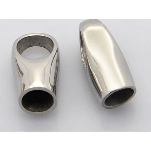 10 pcs 19x10x8mm 304 Stainless Steel Cord Ends for jewelry making DIY Accessories Stainless Steel Color F70