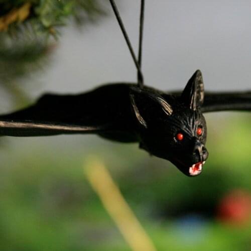10 PCS Horror Hanging Prop Fake Bat Terror Halloween Party Decoration Haunted House Decor Prop Ornament