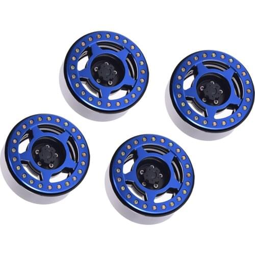4PCS RC Car Metal 2.2 Beadlock Wheel Rim for 1/8 Scale RC Climbing Car DIY Hobby Model Replacement Parts
