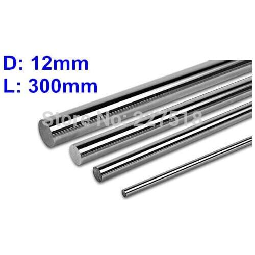 5pcs D12mm L300mm linear shaft 12mm LM Shaft diameter 300mm long for LM12UU 12mm linear ball bearing linear smooth rod