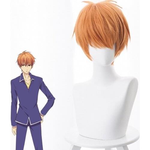 Anime Fruits Basket Soma Souma Kyo Short Wig Cosplay Costume Heat Resistant Synthetic Cosplay Wigs + Wig Cap