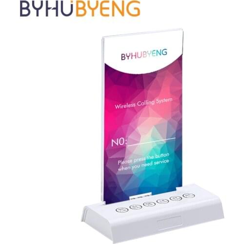 BYHUBYENG Restaurant Menu Wireless Calling Paging System Waiter Call Queue Management Pager Transmitter Fast Food Equipment