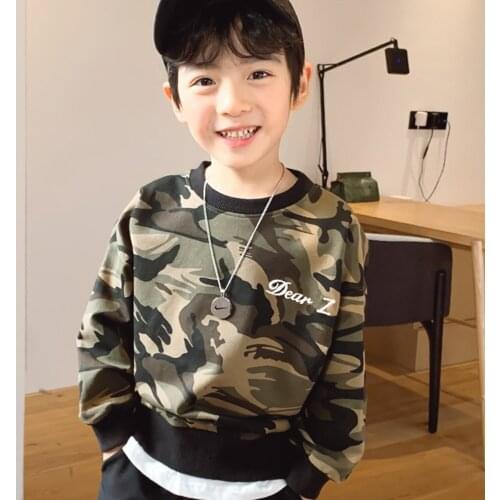 Childrens Clothing Boy Spring And Autumn Camouflage Long Sleeve Pure Cotton Casual Childrens Jacket Kids Jackets For Boys
