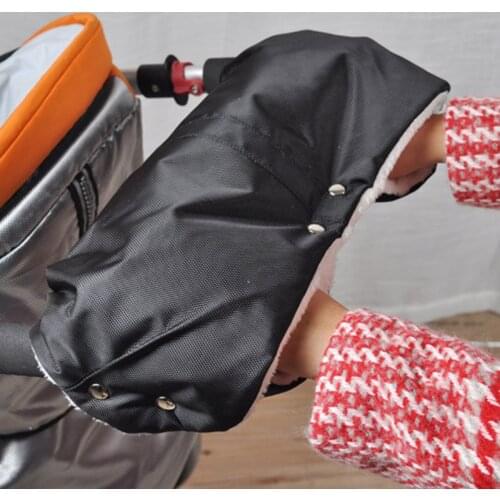 Baby Warm Stroller Gloves Winter Pushchair Hand Muff Chridren Waterproof Pram Accessoriy Mitten Clutch Cart Thick Fleece Gloves