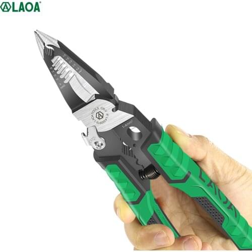 LAOA Needle Nose Pliers Wire Stripper Wire Stripping Cable Cutters Terminal Crimping Electrician Multifunction Tools