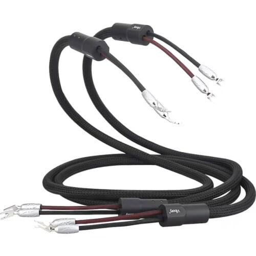 Viborg VS901 High Fidelity Speaker Cable With Viborg Pure Copper Banana Plug Biwire Speaker Cable for HiFi, Home Cinema 2/2.5/3M
