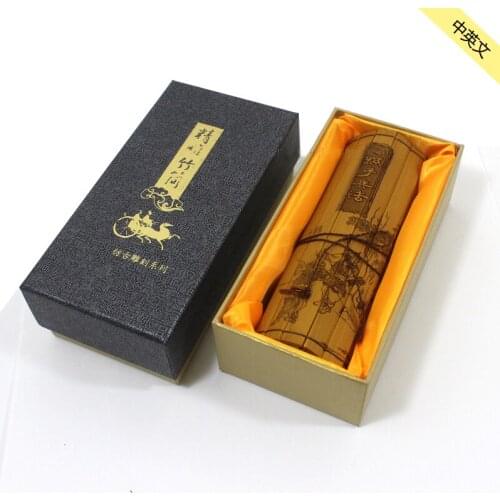 CHINA foreign BEST business gift --The ART of WAR # Sun-Tzu SUNZI BINGFA Military Bamboo Collector Edition book (2 Language)