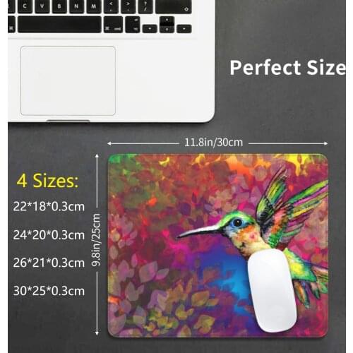 Hummingbird In The Garden Mouse Pad DIY Print Hummingbird Garden Watercolor Bird Animal Sees It
