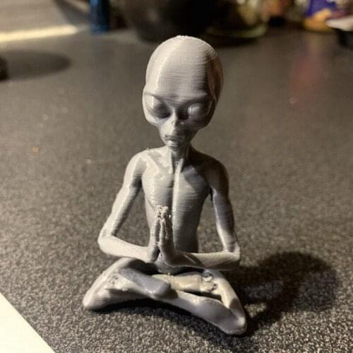 Creative Meditating Alien Resin Statue Garden Ornament Best Art Decor For Indoor Outdoor Home Or Office Gifts Resin Ornaments