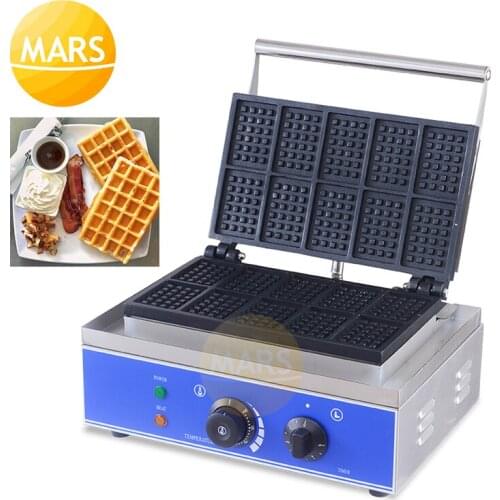 Kitchen Waffle Maker Machine Iron Non-stick Waffle Pan Sandwich Maker Commercial 10pcs Waffles On a Stick Machine Baker Iron Pan