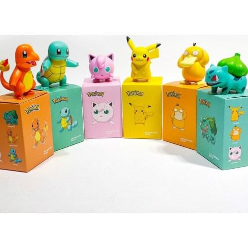 5-8CM Pokemon Dolls Toys Anime Pikachu Charmander Squirtle Action Figures Toys Collection Model Cartoon Figurines Kids Toy Gift
