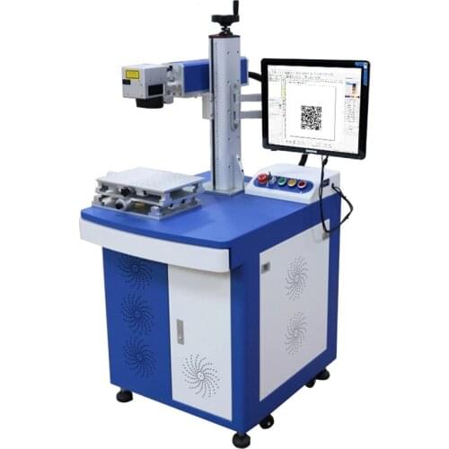 3d Color Printed Fiber Laser Marking Machine 20w For Metal/Plastic/Tag/Key Chains/Pen