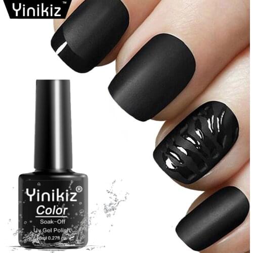Yinikiz Matte Top Coat Nail Gel Polish UV LED Long Lasting Glue Varnish Matt Top Gel Manicure Nail Art Hot Sale